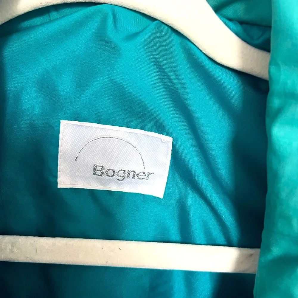 Bogner womens ski jacket size 10 emerald green vintage style bomber jacket